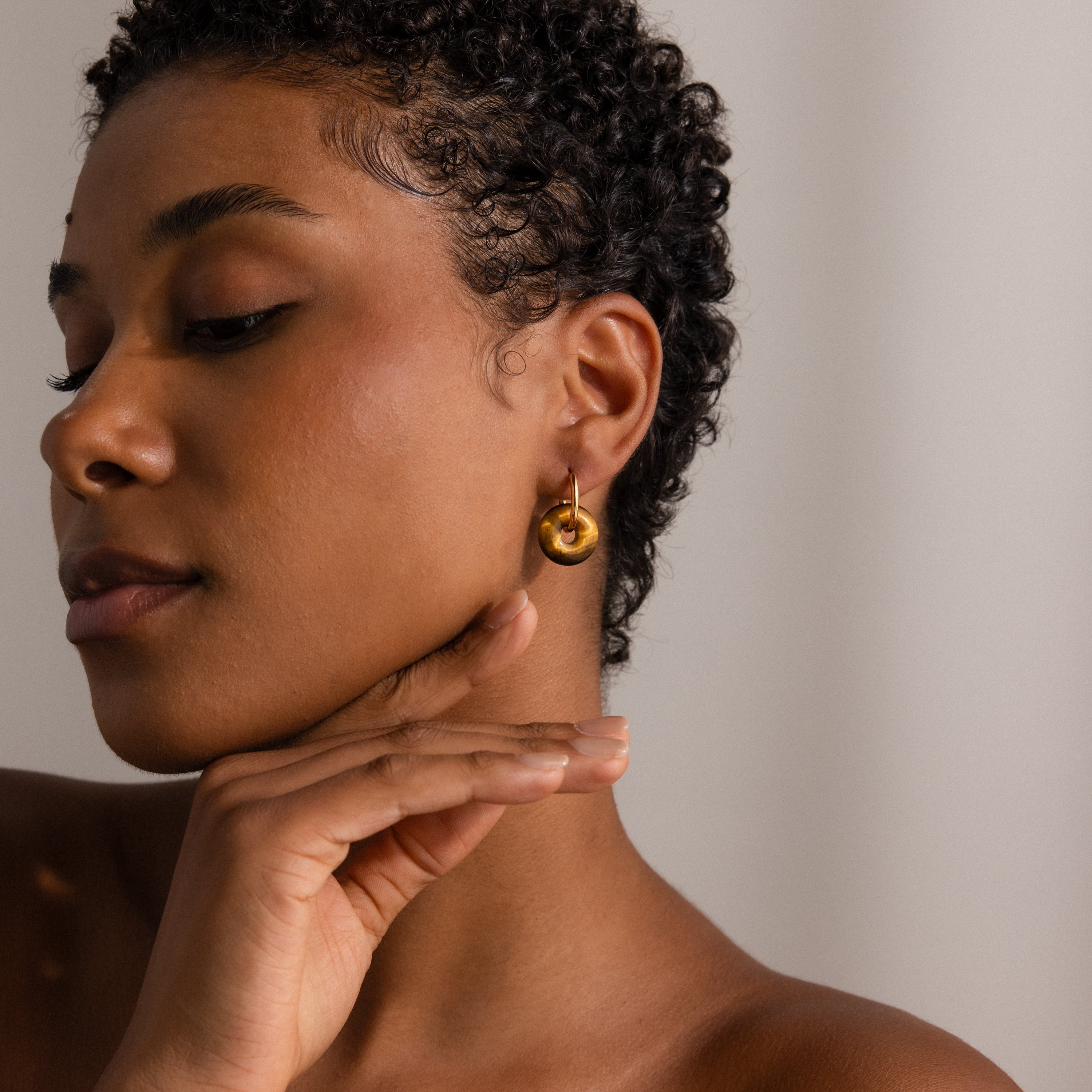 Tiger's Eye Duo Hoops