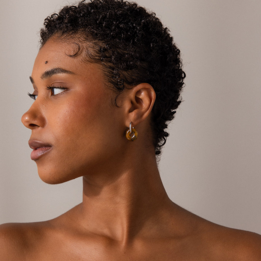 Tiger's Eye Duo Hoops