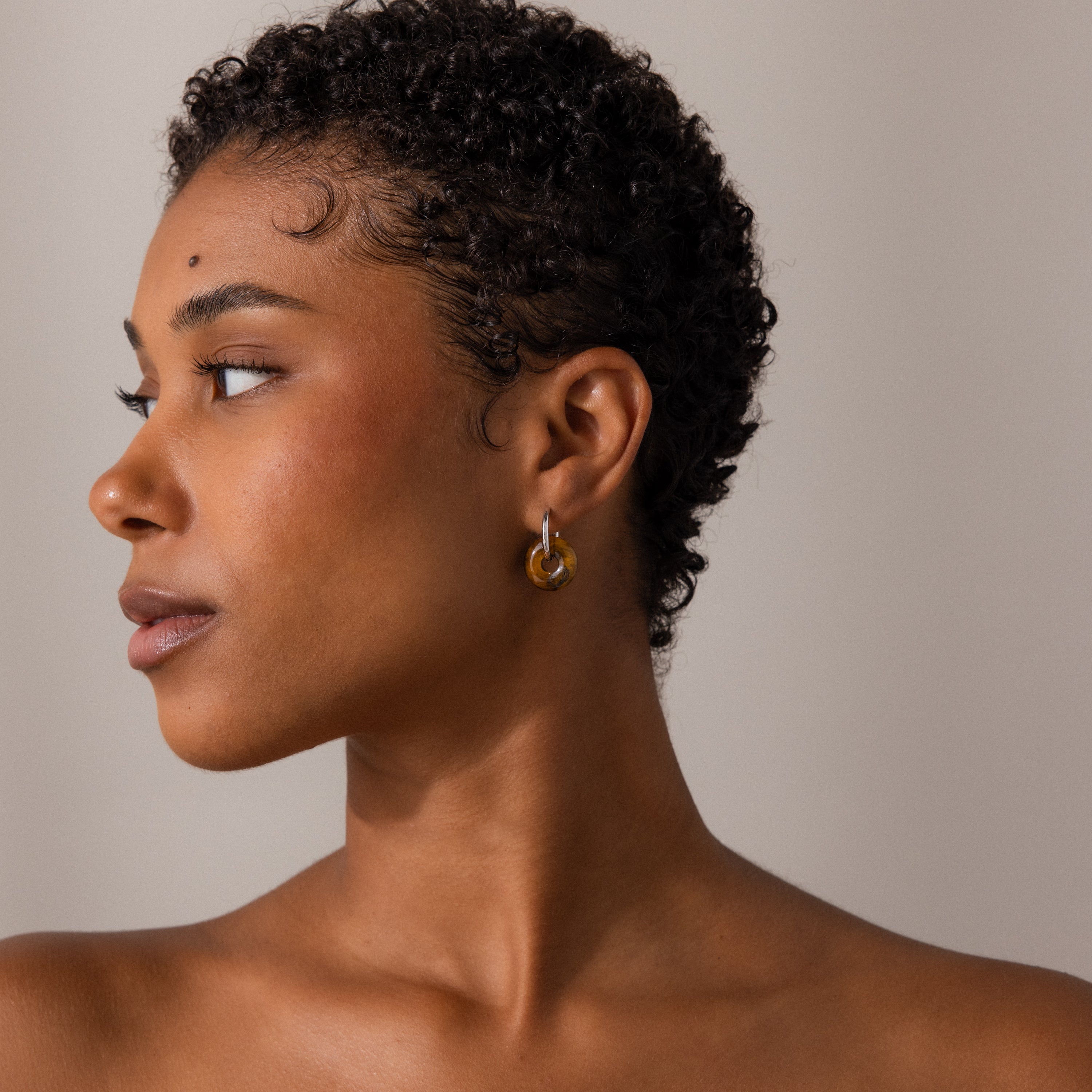 Tiger's Eye Duo Hoops