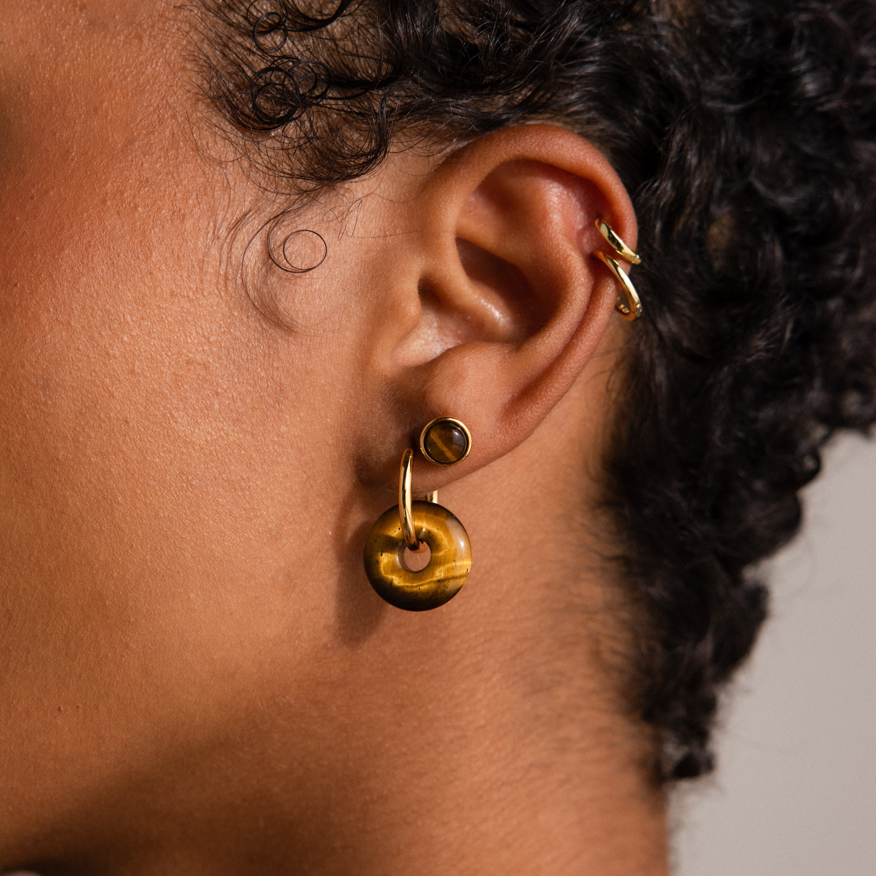 Tiger's Eye Duo Hoops