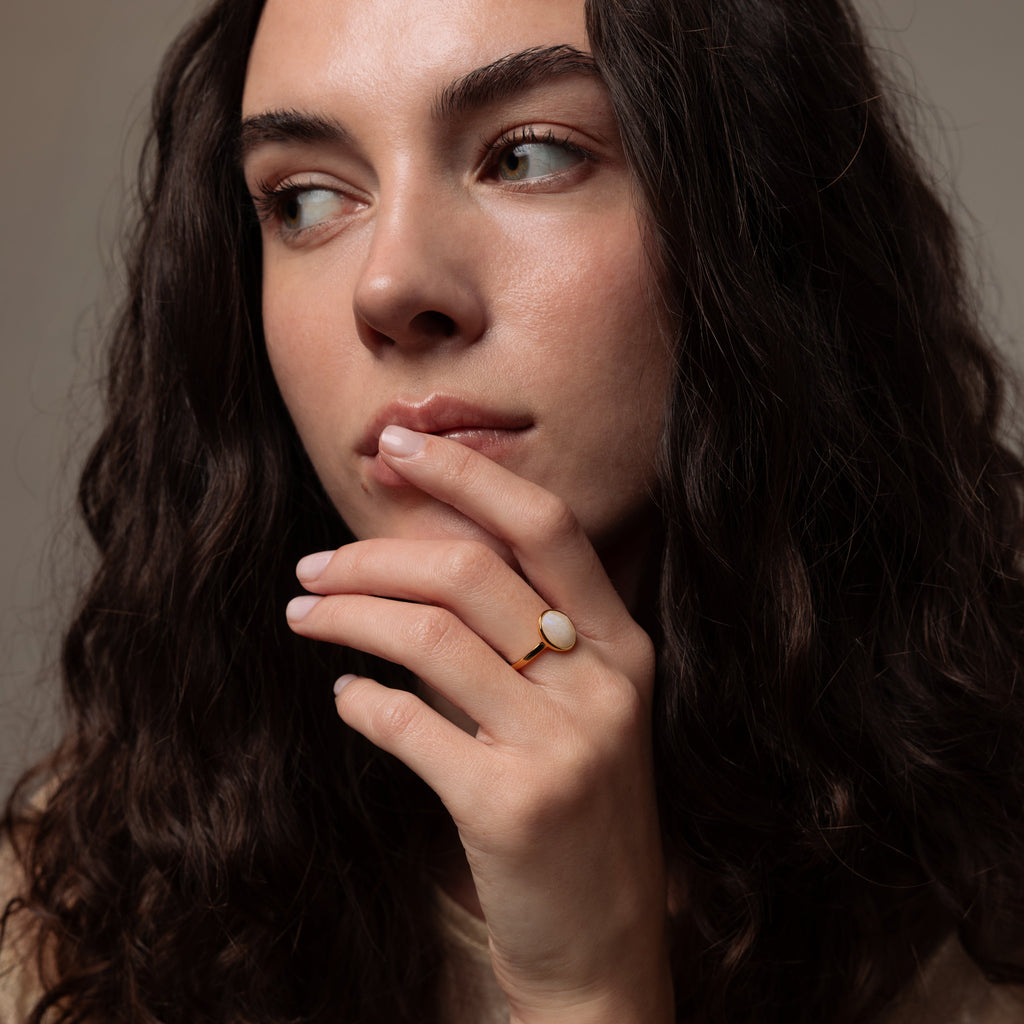 Moonstone Signet Ring