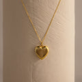 Fingerprint Heart Locket Necklace