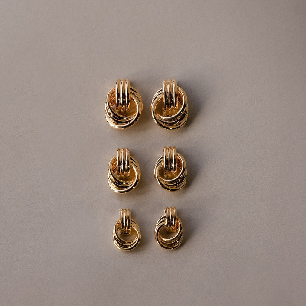 Micro Triple Knot Earrings