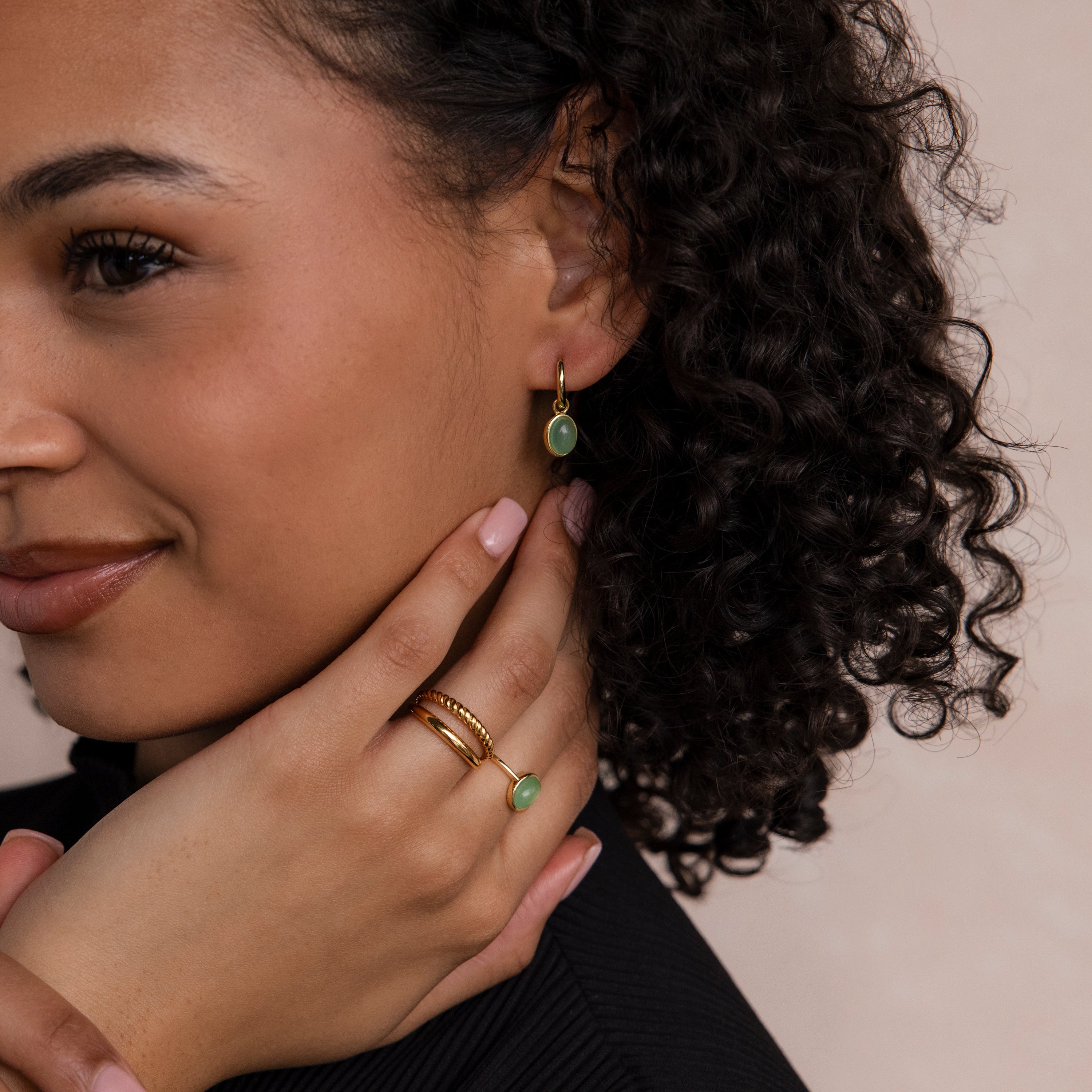 Jade Drop Hoops