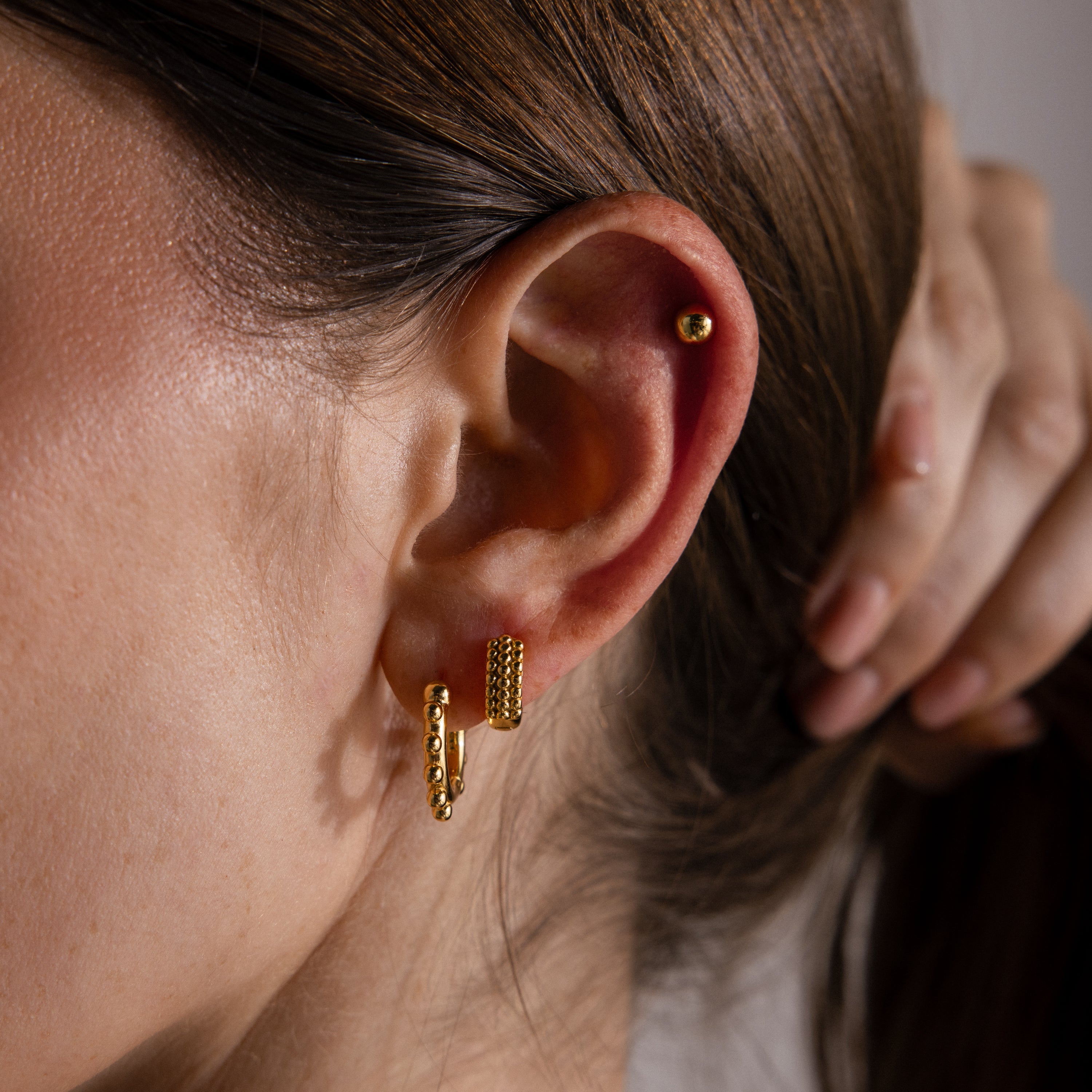 Beaded Hoops