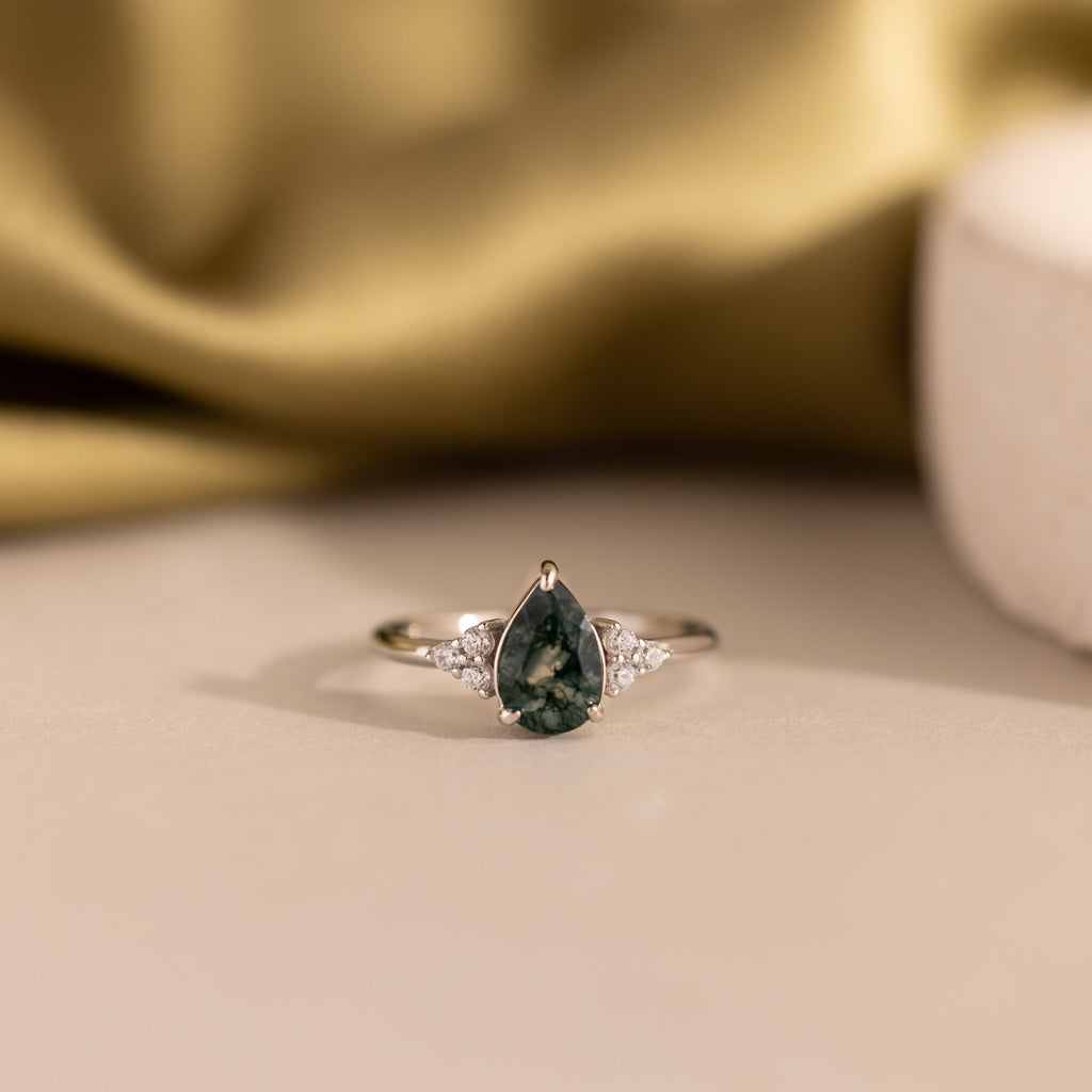 Agate Teardrop Ring