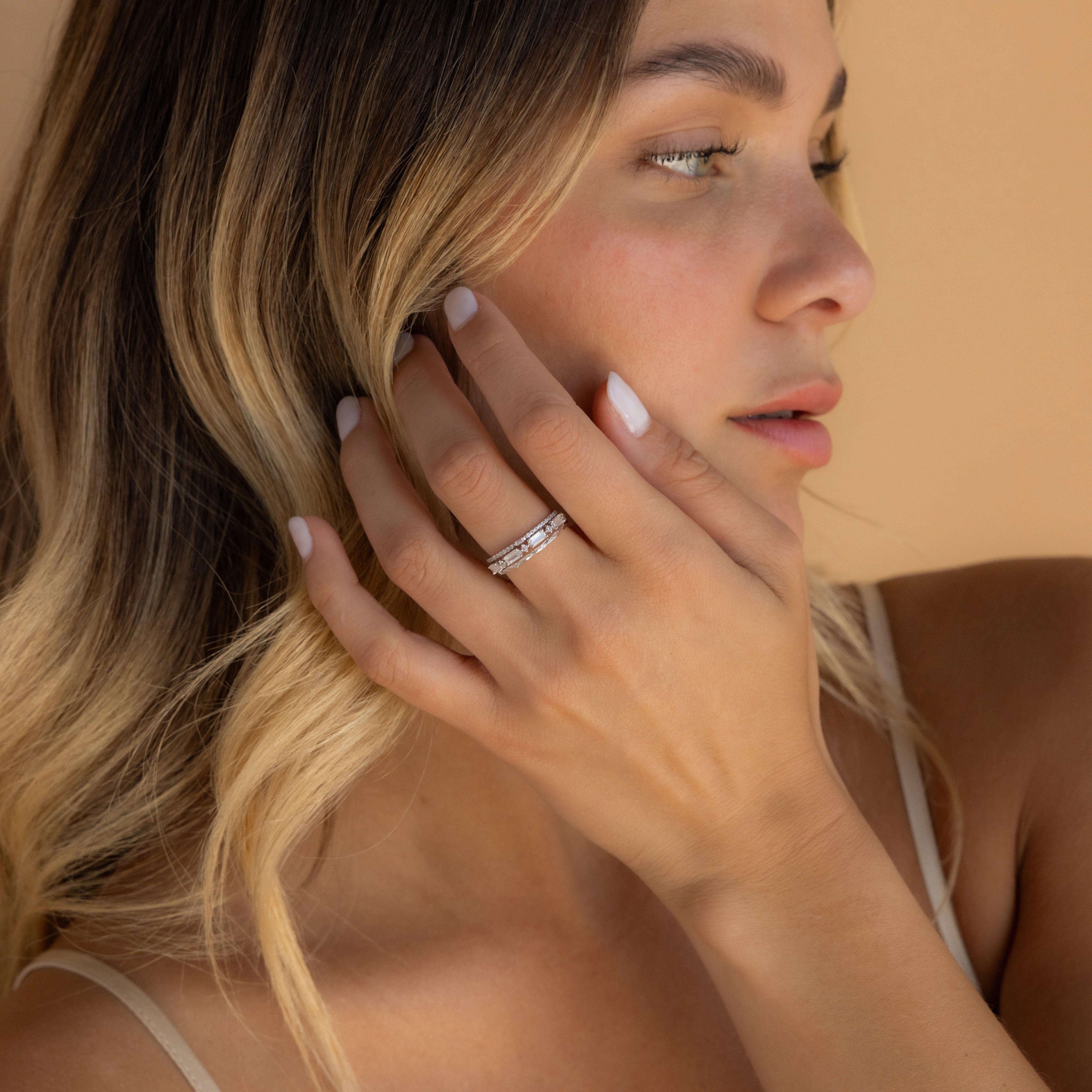 Diamond Stacking Ring Set