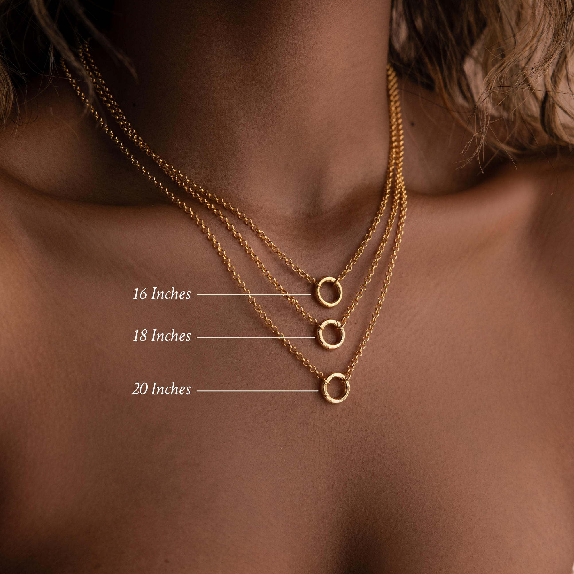 Rolo Circle Charm Necklace