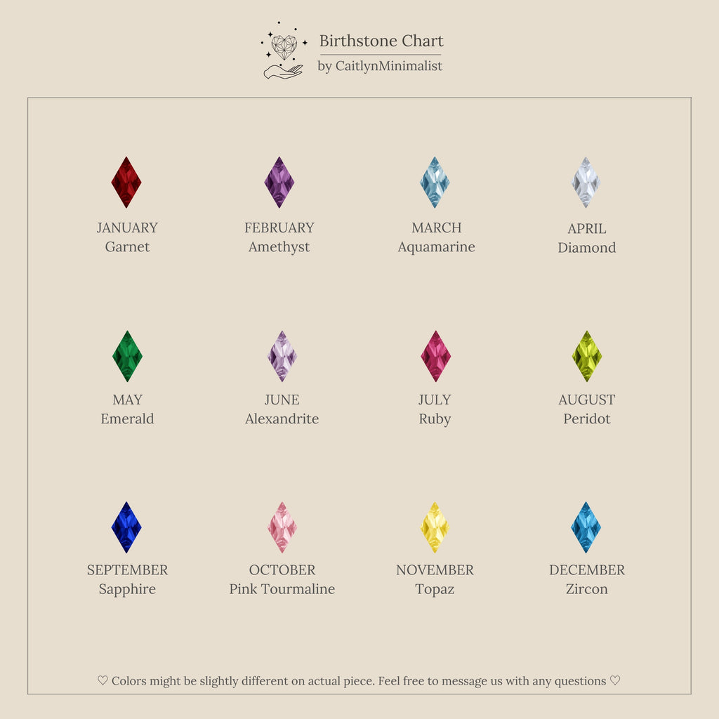 Rhombus Birthstone Flatback Studs