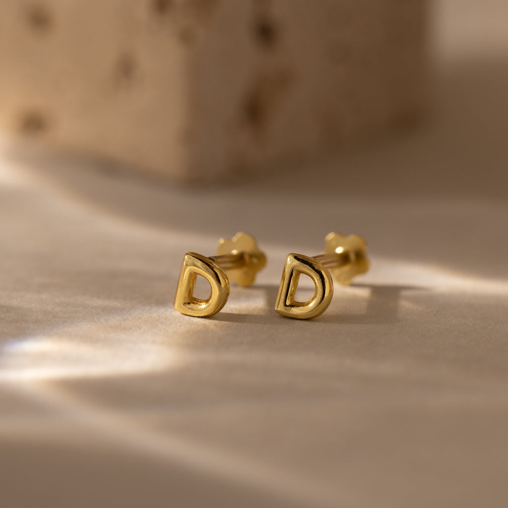 Bubble Initial Flatback Studs