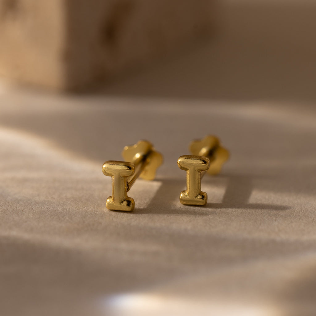 Bubble Initial Flatback Studs