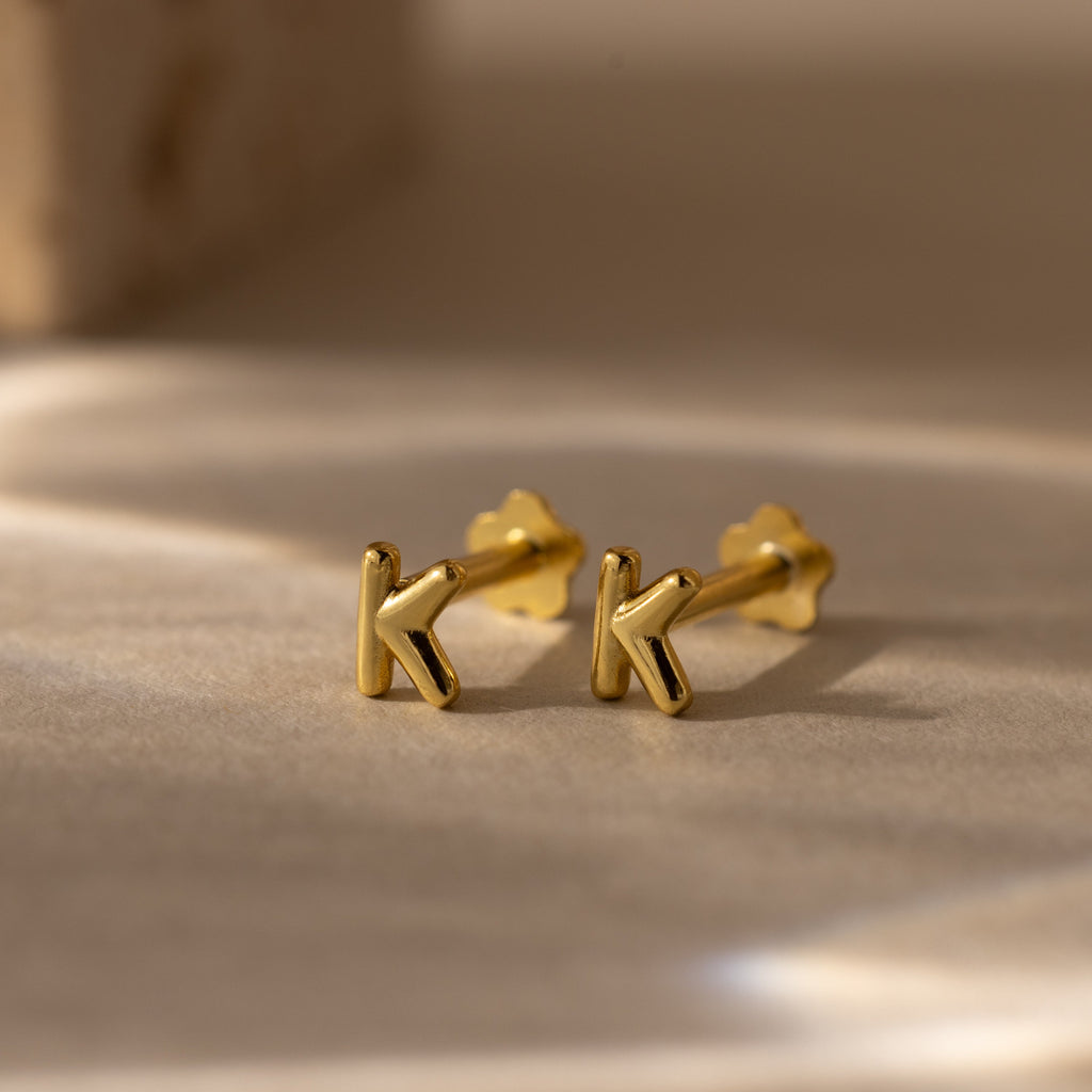 Bubble Initial Flatback Studs