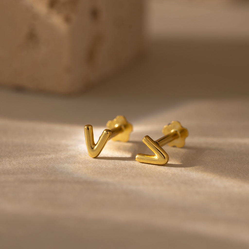 Bubble Initial Flatback Studs