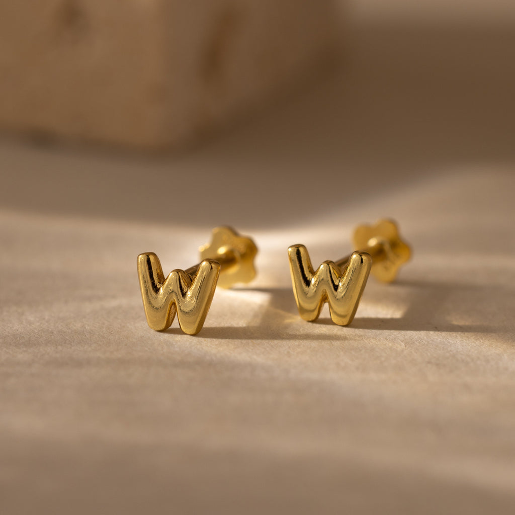 Bubble Initial Flatback Studs