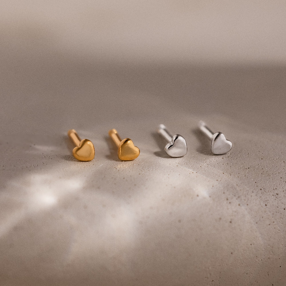 Tiny Heart Studs