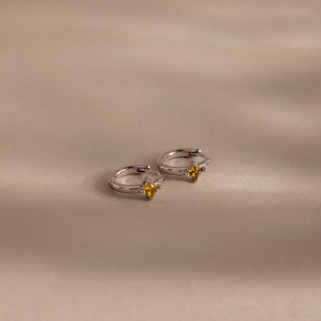 Athena Birthstone Huggies