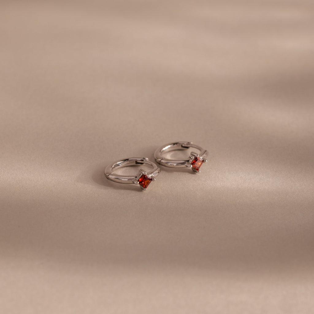 Athena Birthstone Huggies