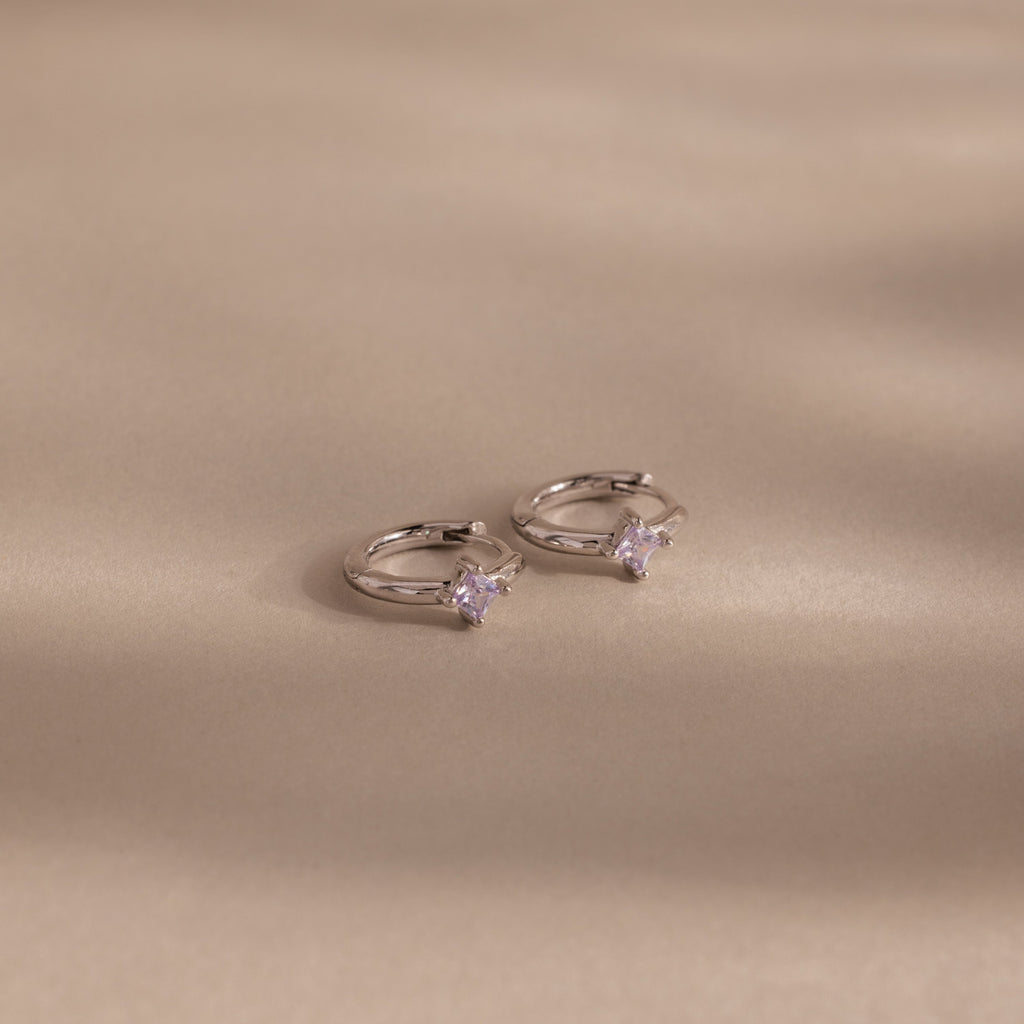 Athena Birthstone Huggies