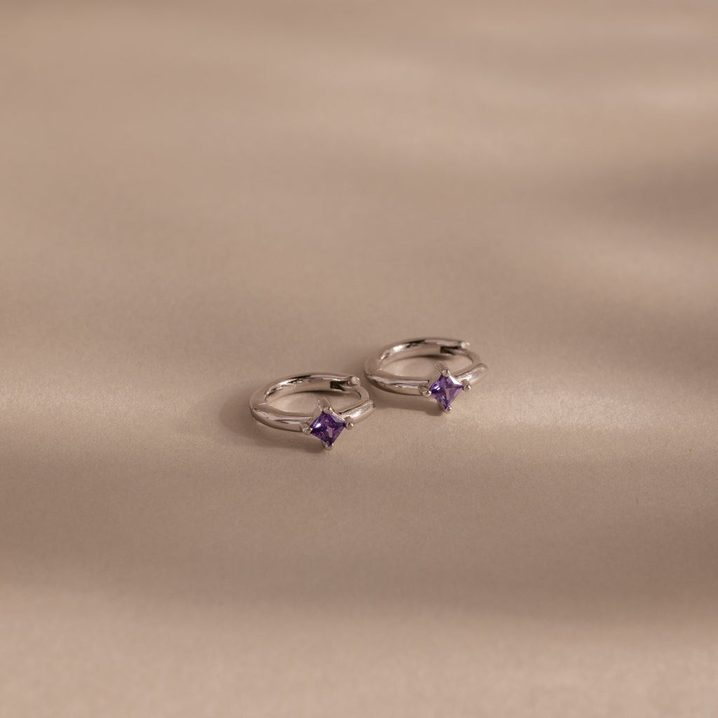 Athena Birthstone Huggies