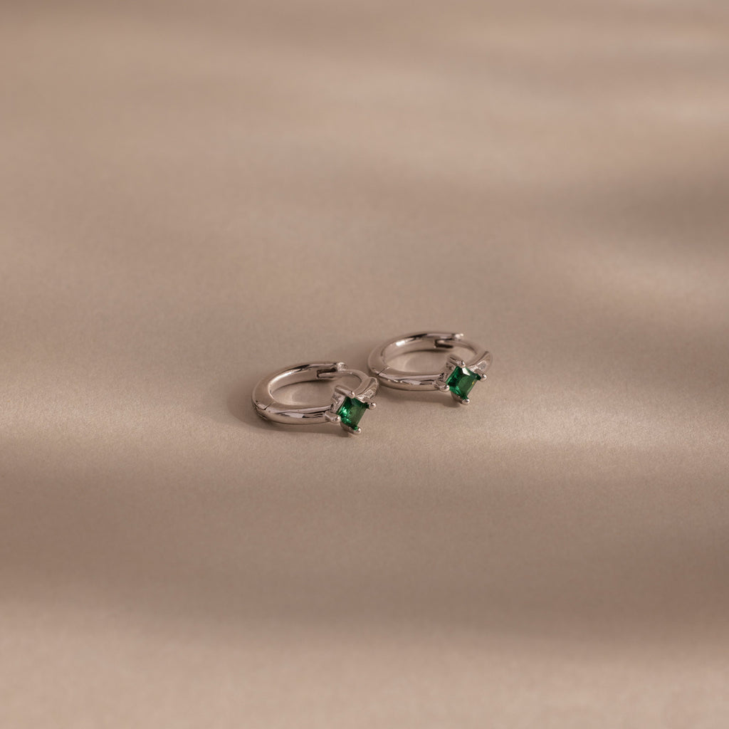 Athena Birthstone Huggies