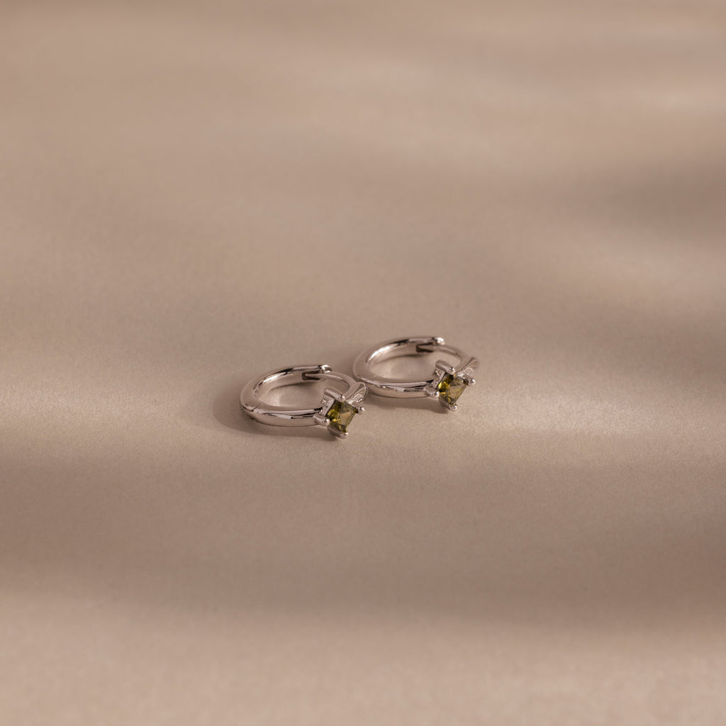 Athena Birthstone Huggies