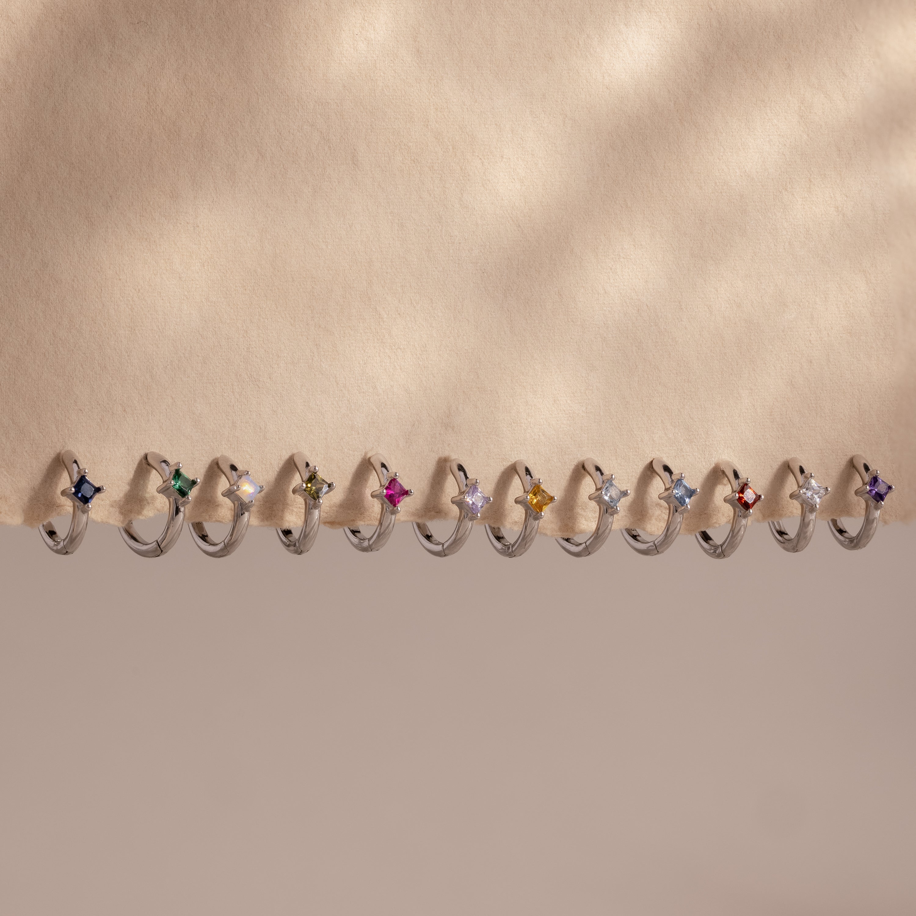 Athena Birthstone Huggies