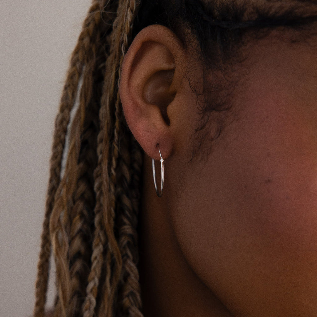 Medium Thin Hoops