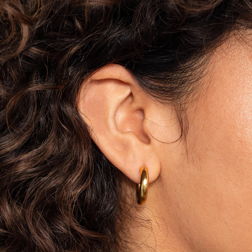 Mixed Metal Chunky Hoops
