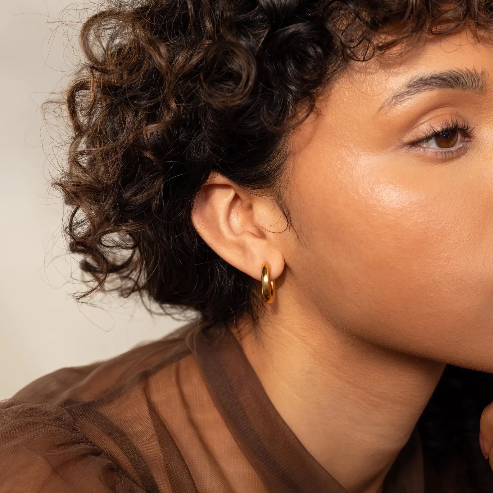 Mixed Metal Chunky Hoops