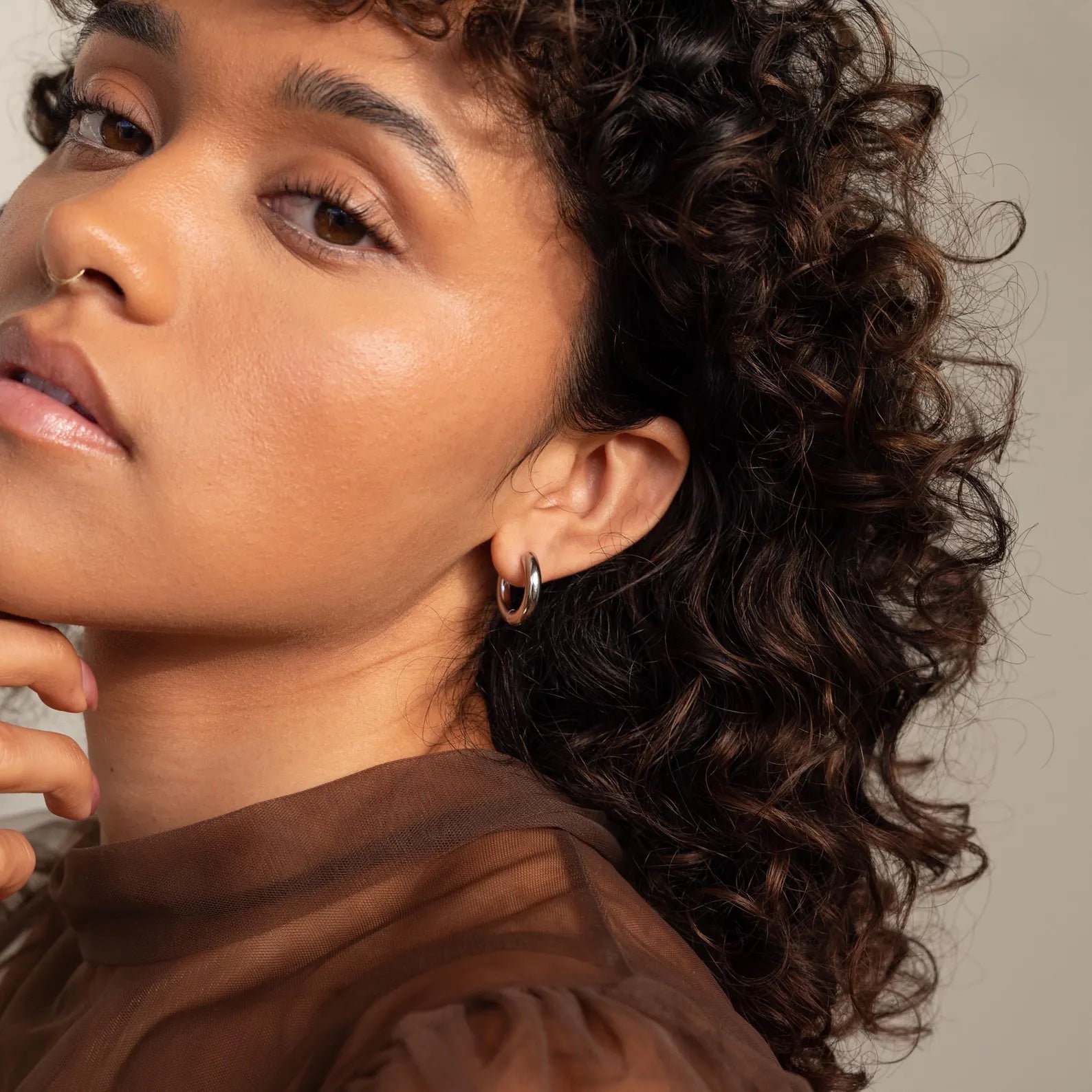 Mixed Metal Chunky Hoops