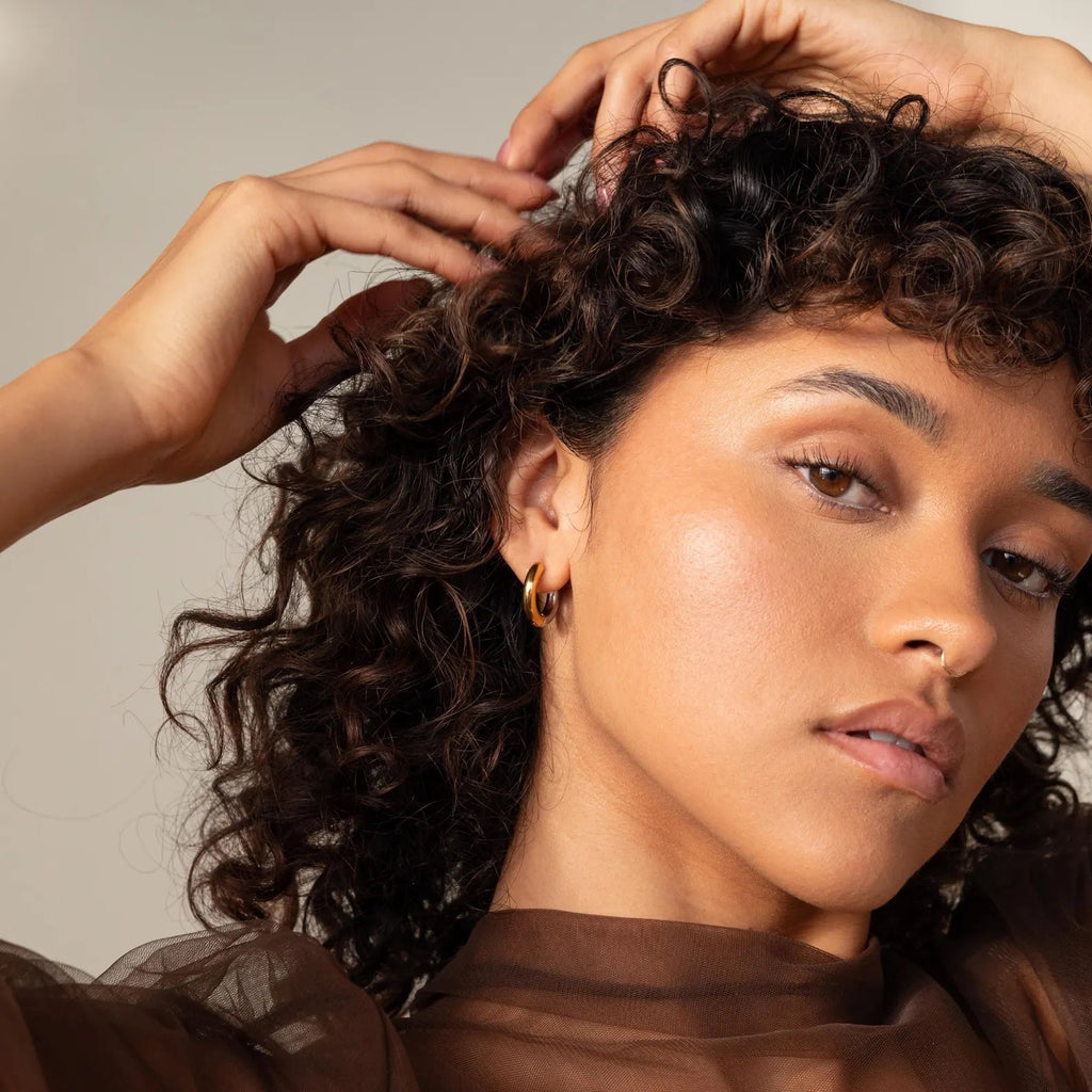 Mixed Metal Chunky Hoops