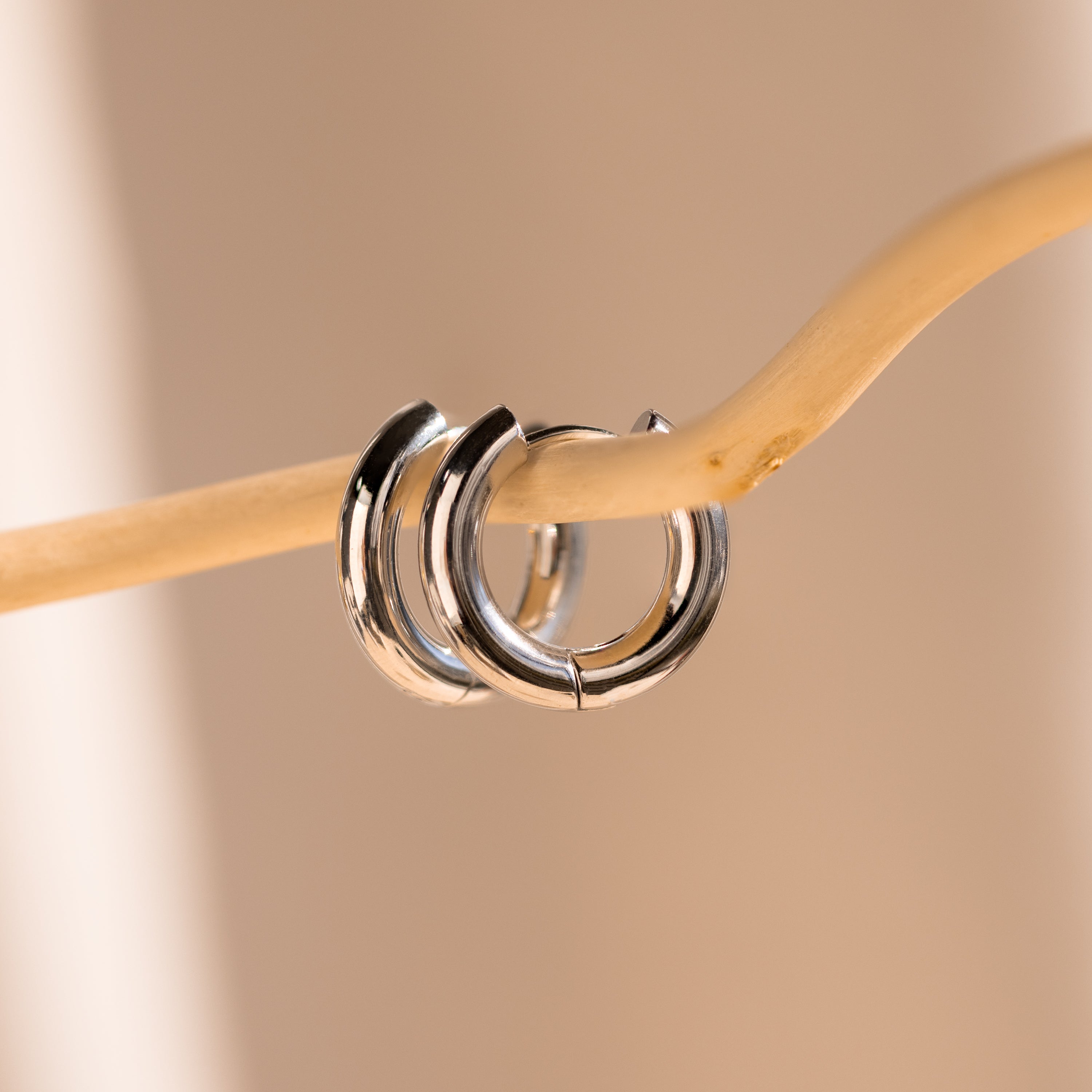 Mixed Metal Chunky Hoops