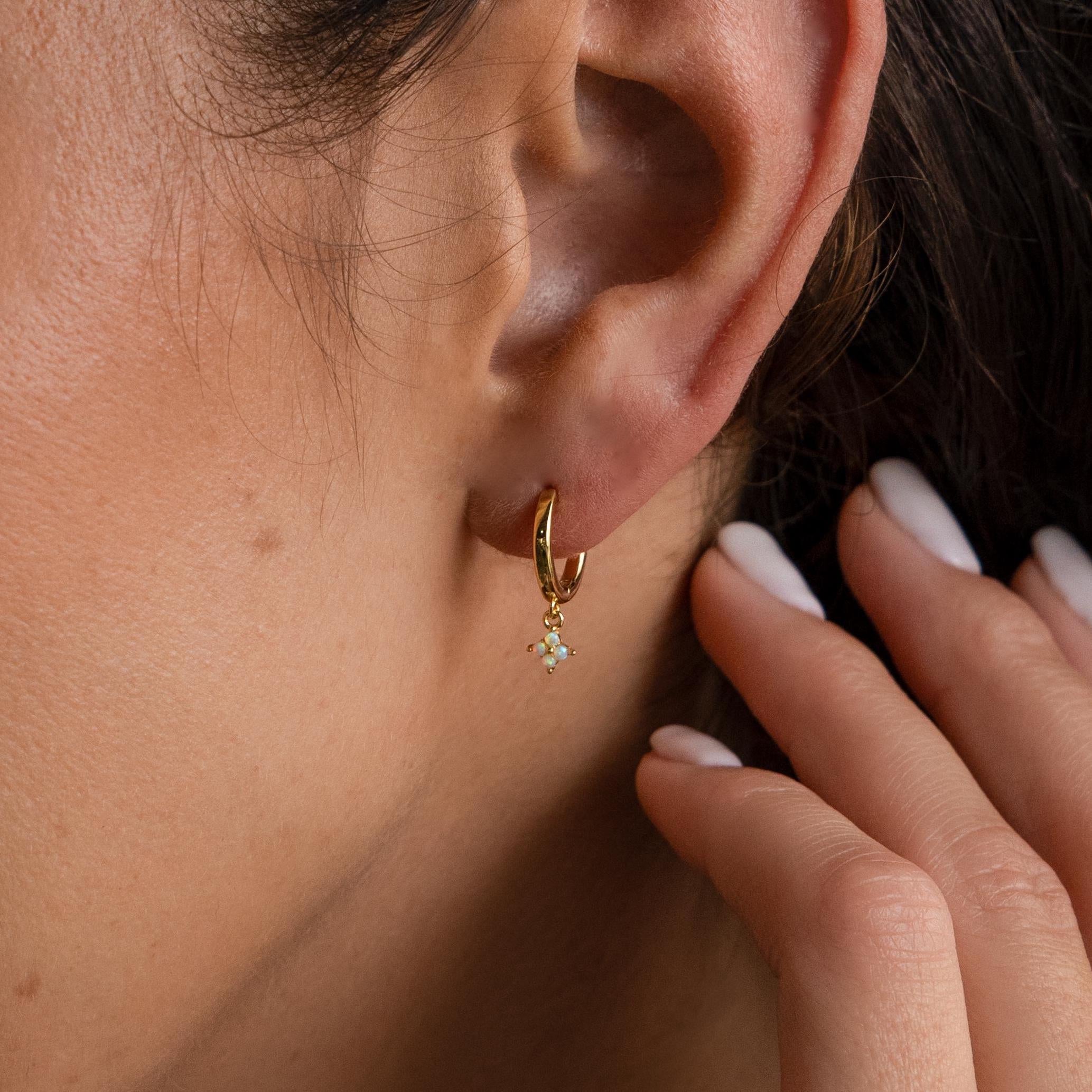 Ivy Birthstone Hoops