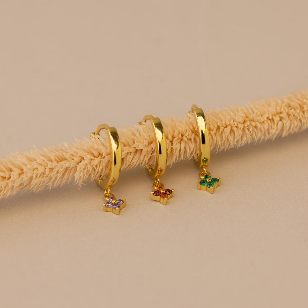 Ivy Birthstone Hoops