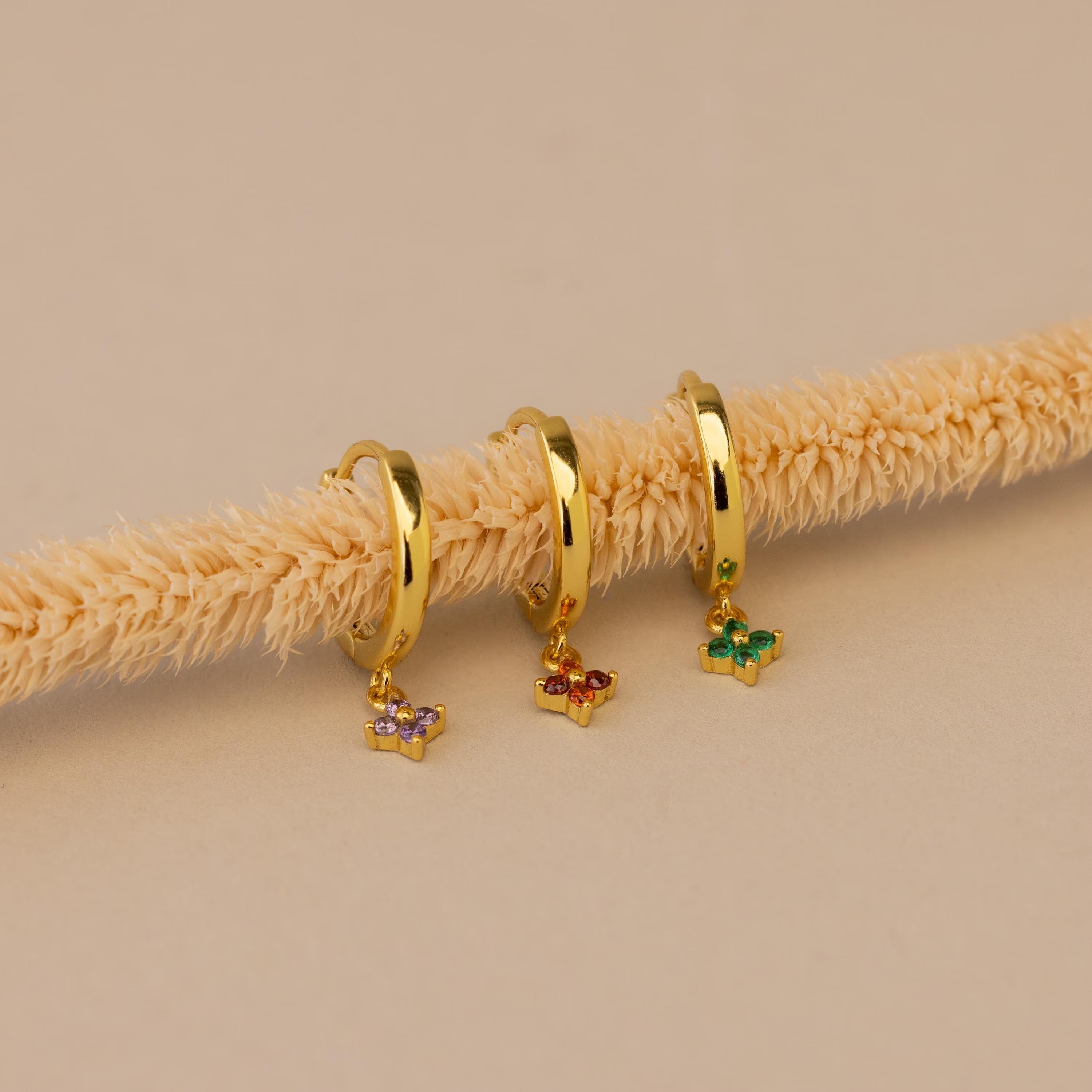 Ivy Birthstone Hoops