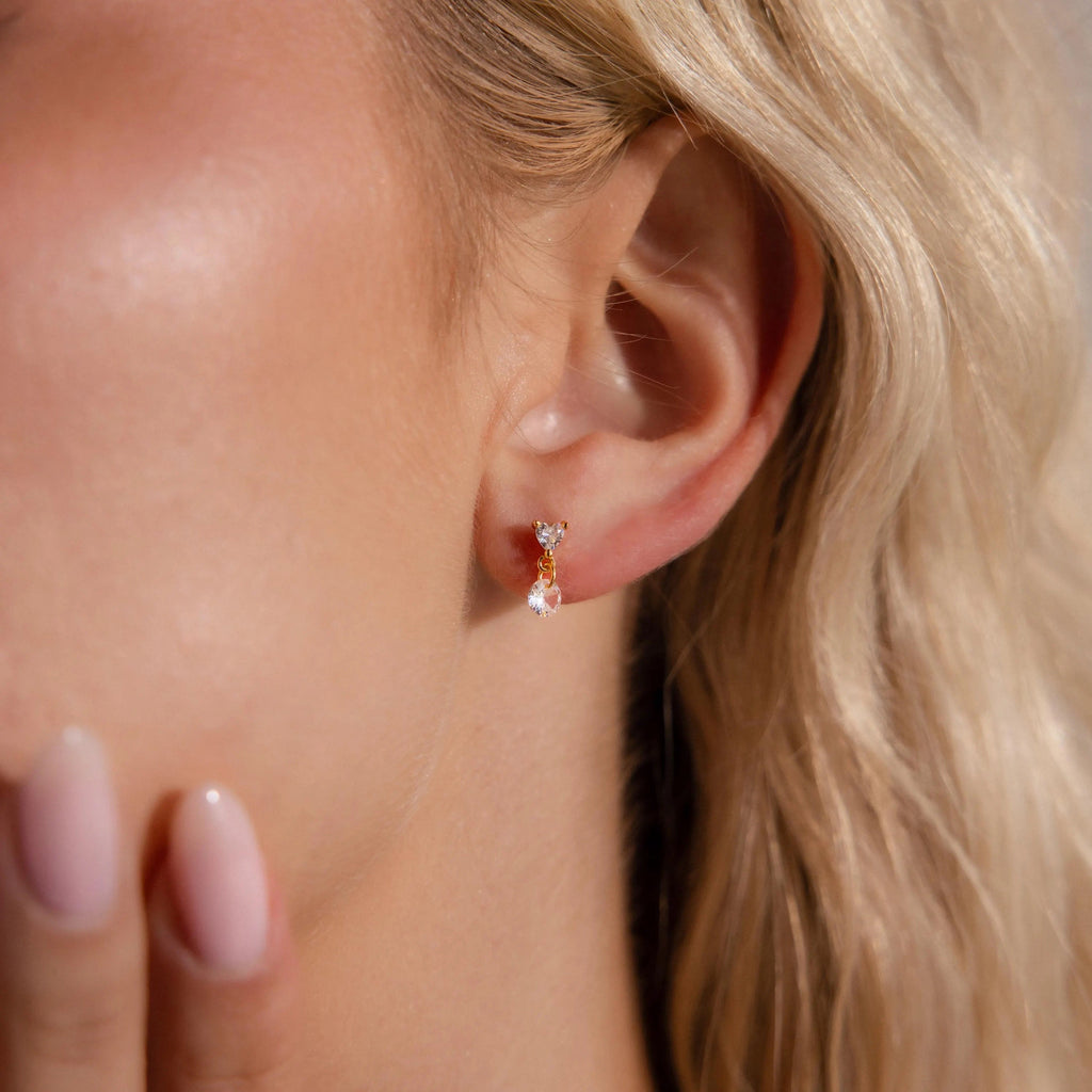 Heart Drop Flatback Studs