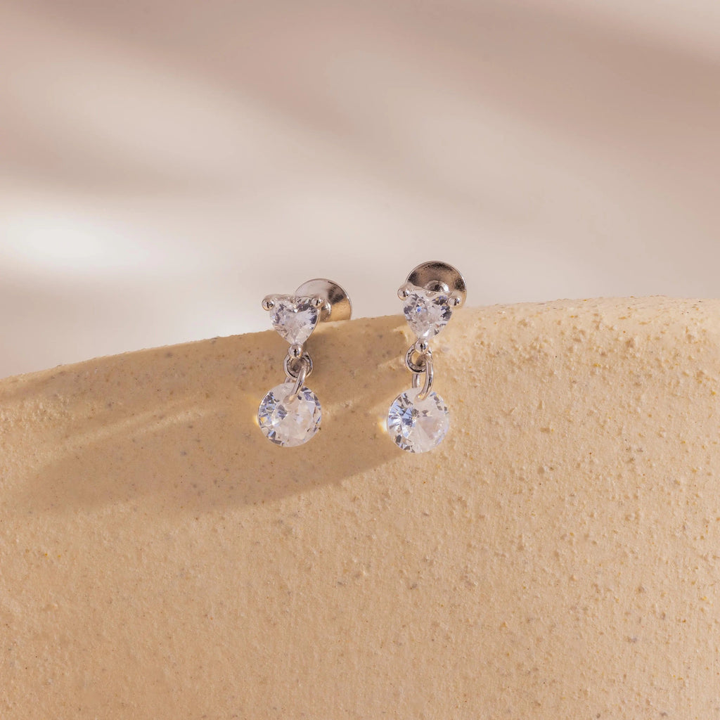 Heart Drop Flatback Studs