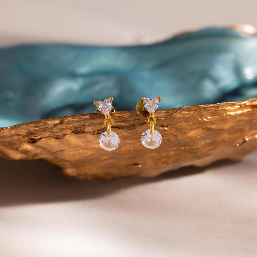 Heart Drop Flatback Studs