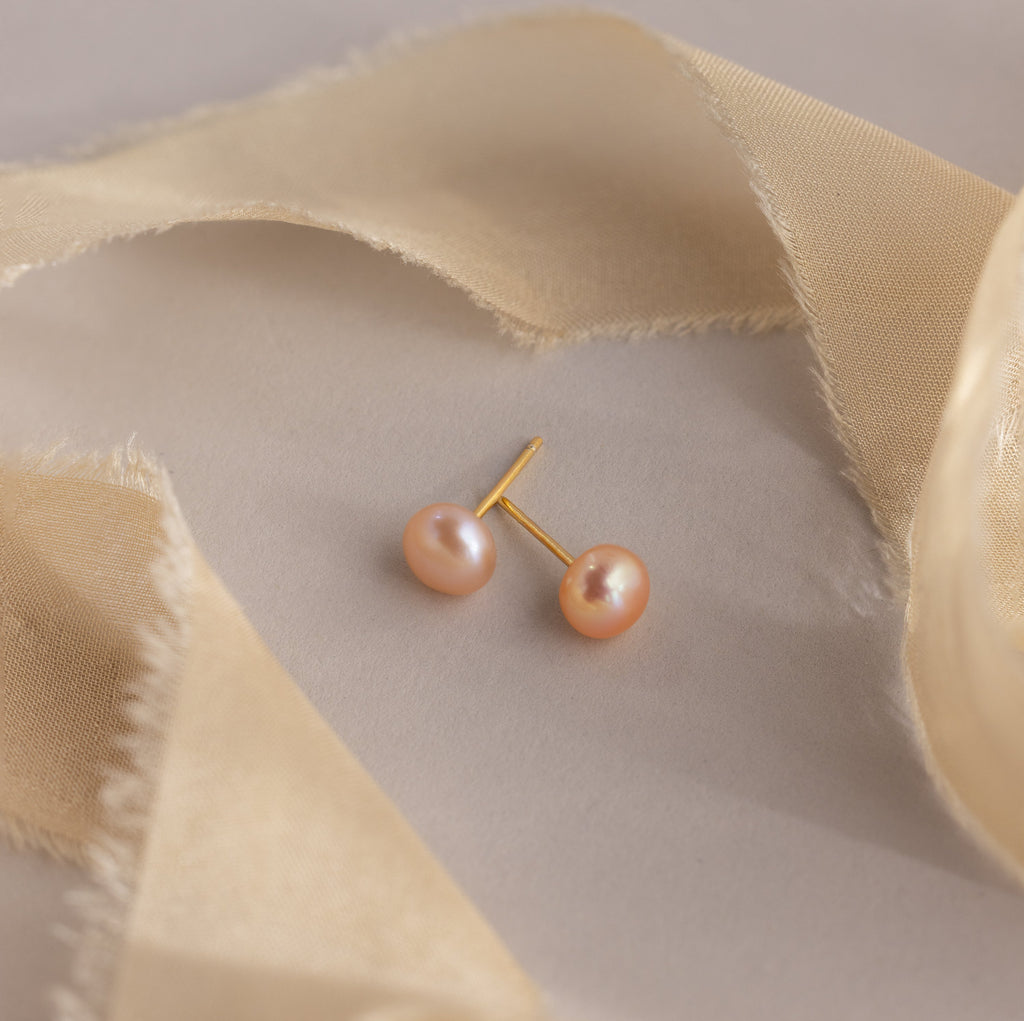 Pink Pearl Studs