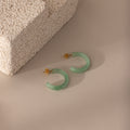 Jade Hoop Earrings
