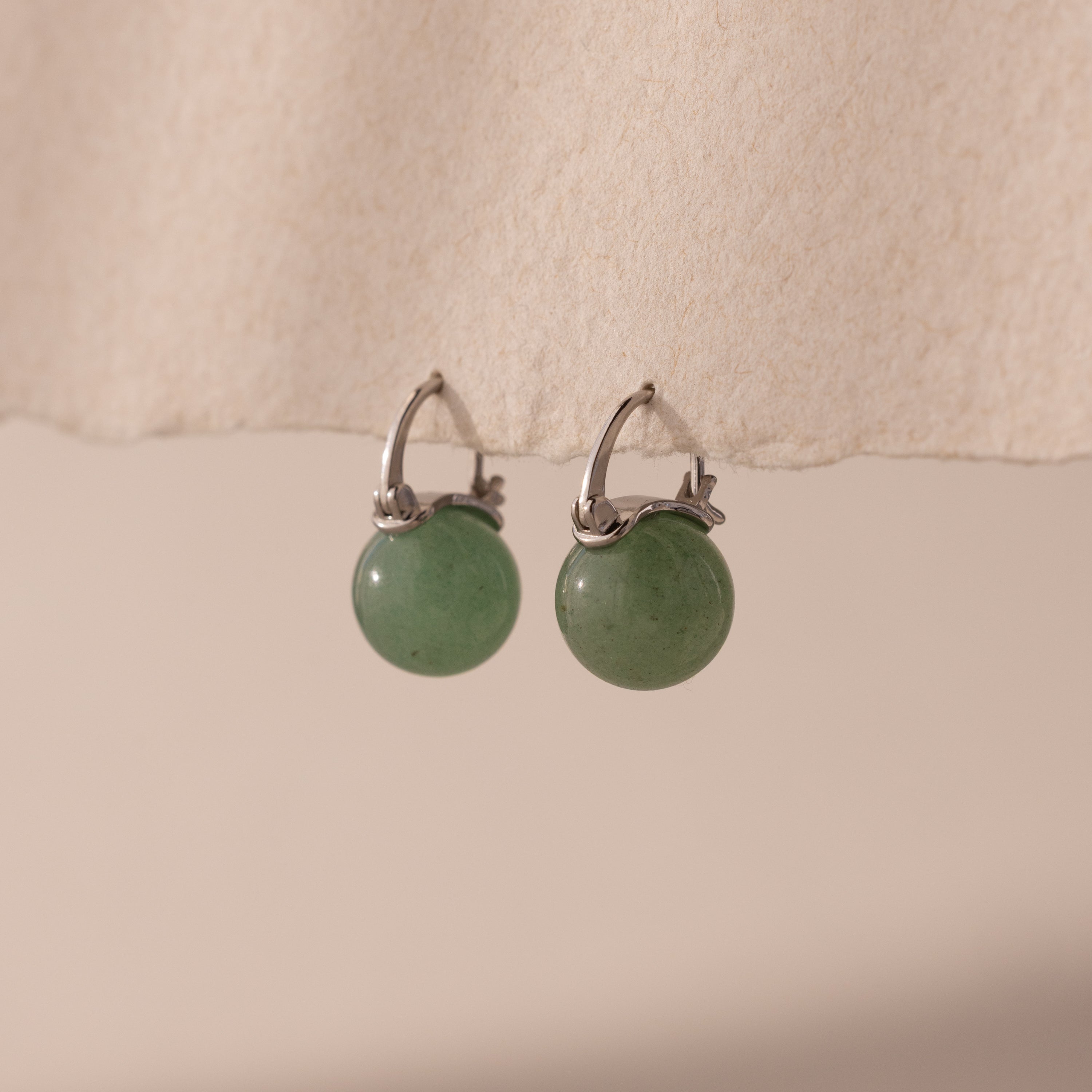 Jade Dome Drop Earrings