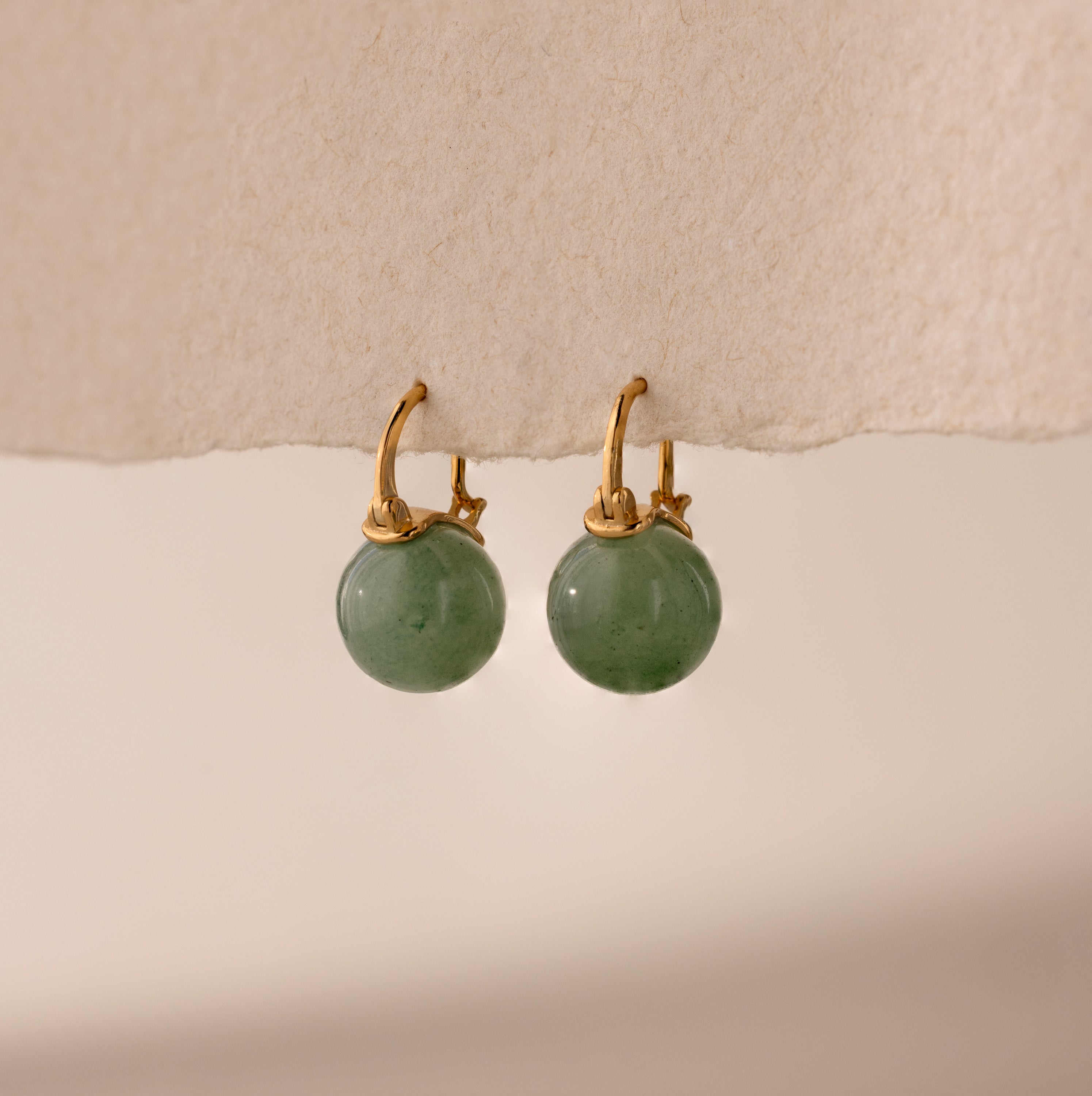 Jade Dome Drop Earrings