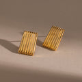 Ribbed Earrings