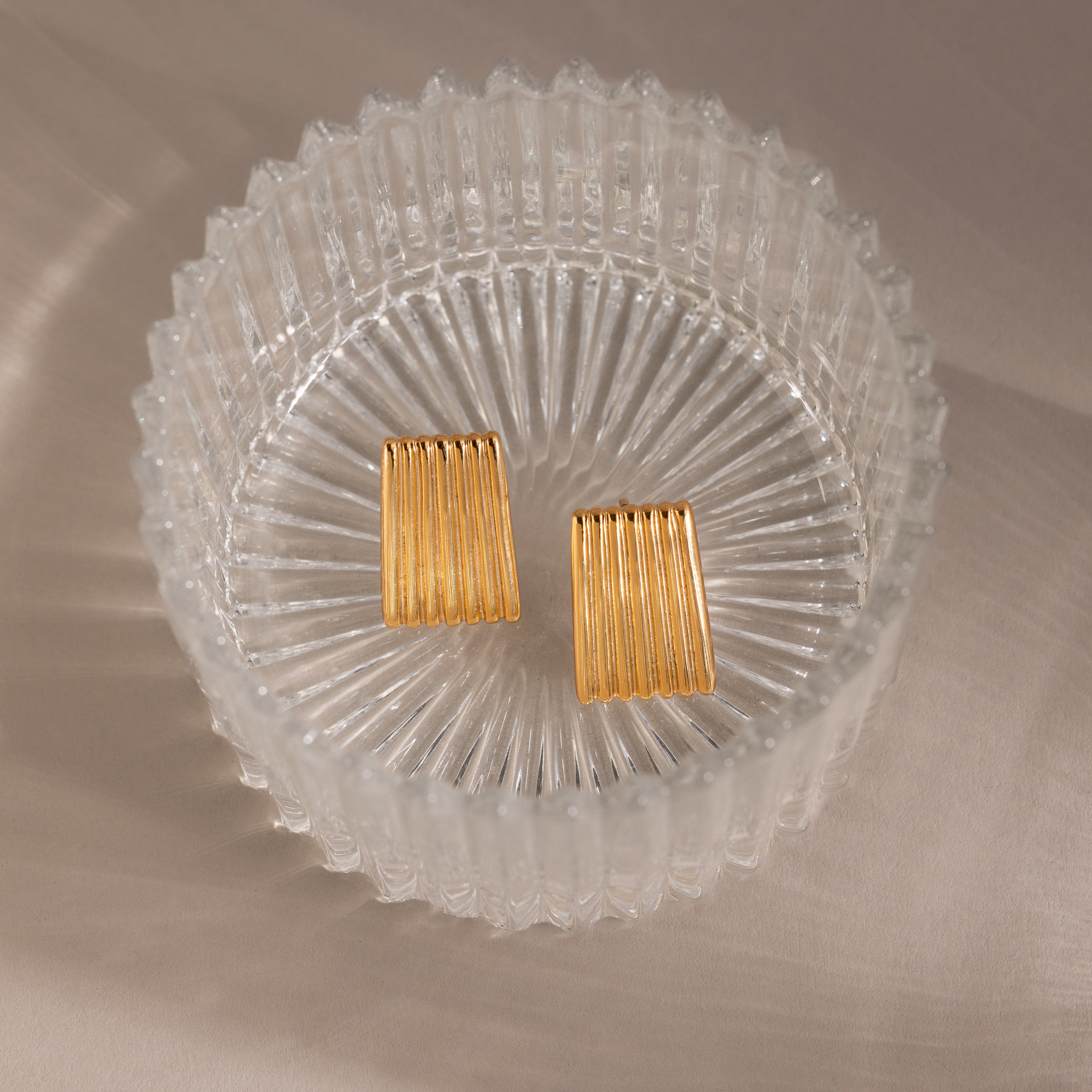 Ribbed Earrings