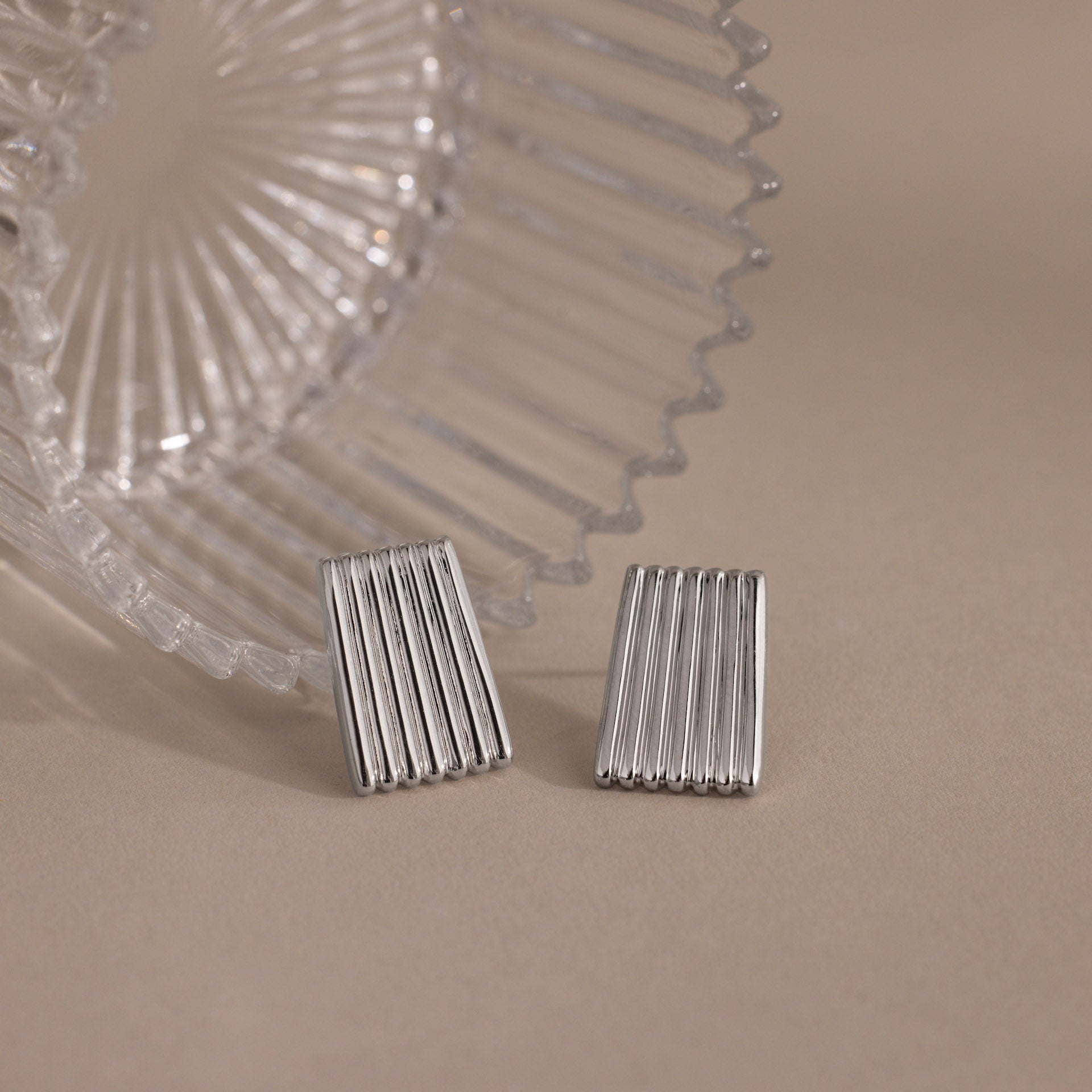 Ribbed Earrings