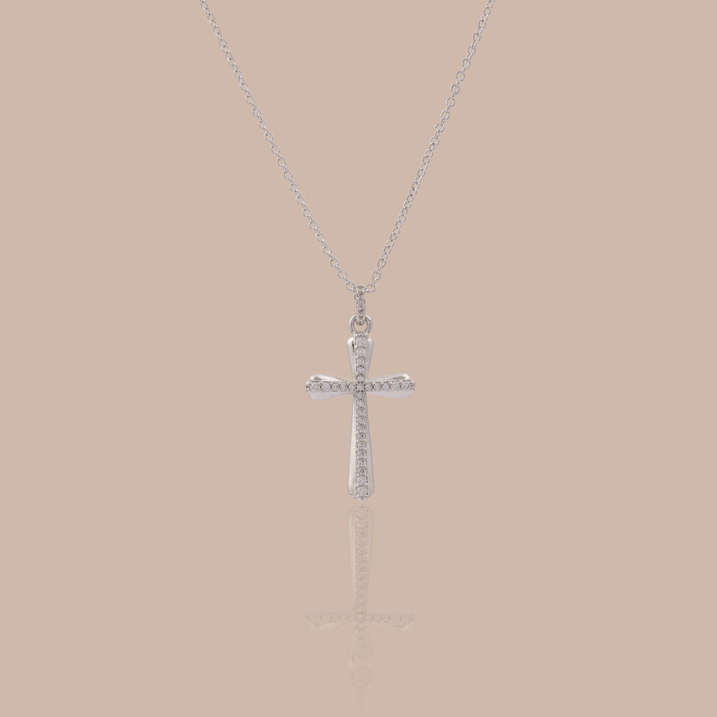 Solace Pave Cross Necklace