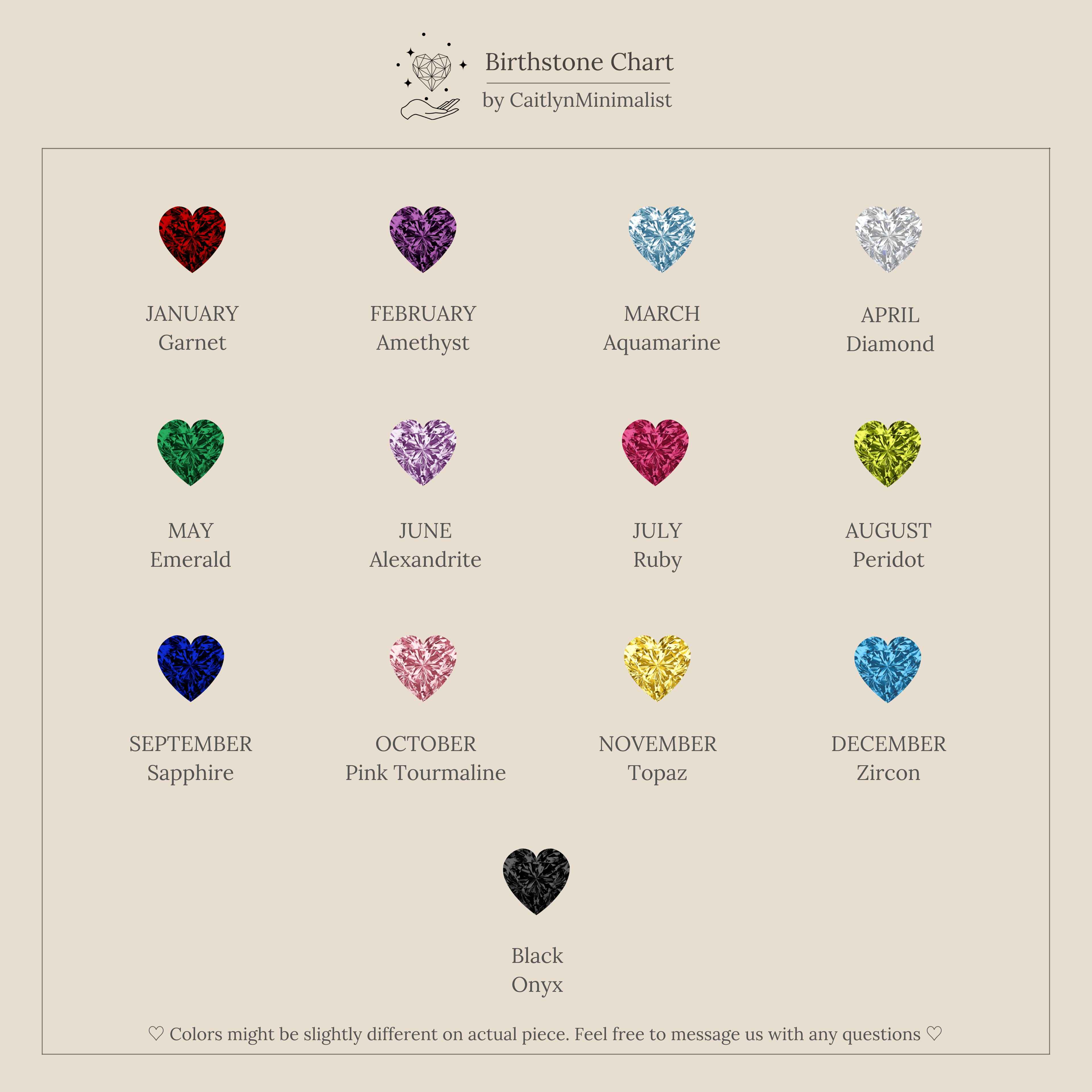 Duo Heart Birthstone Ring