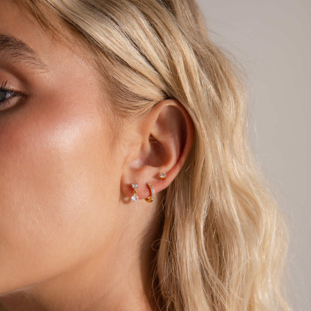 Heart Drop Flatback Studs