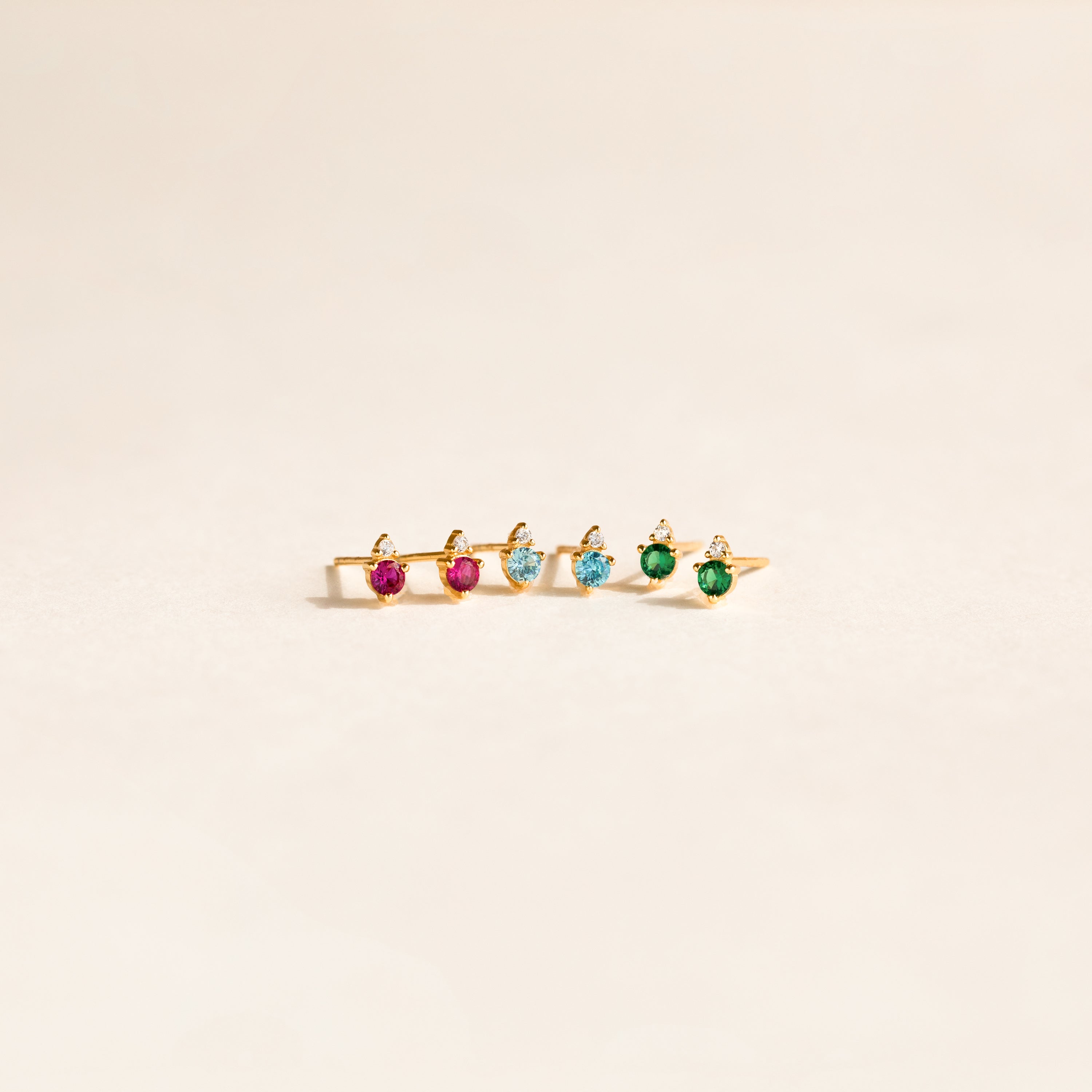 Raindrop Birthstone Studs