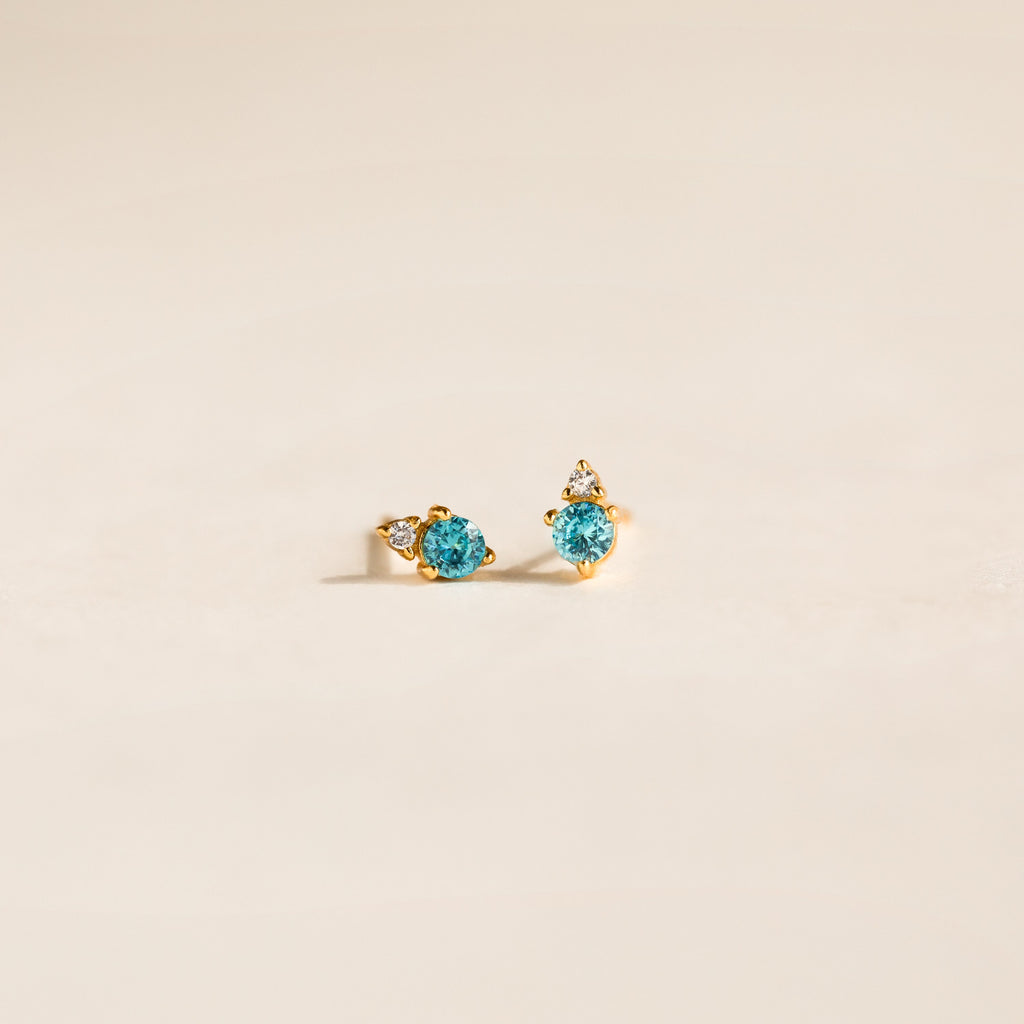 Raindrop Birthstone Studs